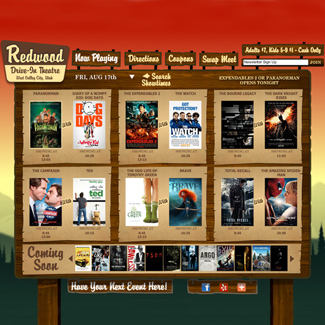  Redwood Drive-In Theatre  Our Work Websites